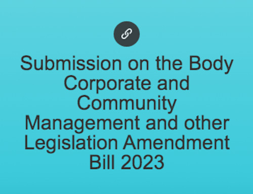 Submission on the Body Corporate and Community Management and other Legislation Amendment Bill 2023